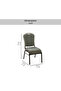 Double Support Braces Armless Dining Banquet Chair - 4