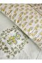 Heritage Block Print 100% Cotton Percale Bedsheet with 2 Pillowcases - 4