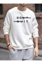 -Men's Gray Printed Sweatshirt 3-Thread Quality Fabric Oversized Cut