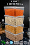 Set of 4 6 Liter Mega Size Food Storage Containers