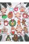 20-Piece Christmas Gingerbread Man Themed Colorful Cardboard Tree Ornament - Gift Card Set (6×7cm) - 3