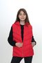 Pomegranate Flower Girl's Water Repellent K Hooded Inflatable Vest with Zipper Pockets - 2