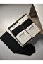12 Pairs of Matte Textured 40 Den Medium Thick Mus Black Knee-Length Trouser Socks