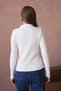 Women's Polo Neck Zipper Detail Ribbed Knit Knitwear Sweater - 6