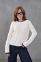 Women's Crew Neck Garni Detail Knitwear Sweater - 3