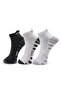 Socks 3 Pack – Men’s Half-Terry Low-Cut Sneaker Socks, Light Gray White Black