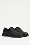 Women's Black Wrinkled Oxford Shoes Pc-55227 - 3