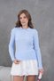Women's Polo Neck Zipper Detail Ribbed Knit Knitwear Sweater - 2