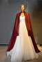 Bordo Edges with Glitter Detailing Caftan-Bi̇ndalli-Wedding Dress Top Caftan