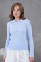 Women's Polo Neck Zipper Detail Ribbed Knit Knitwear Sweater - 6