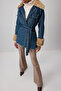 Fur Trimmed Denim Jacket - 6
