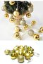12-Piece Christmas Pine Tree Ornament Set – 4 cm Shiny & Glitter Mixed Ball Ornaments Christmas Pine Tree Ornament - 7