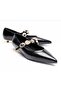 Women's Thin Strap Gold Accessory Low Heel Shoes