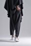 Unisex Black Balloon Pocket Avant-Garde Baggy Trousers - 3
