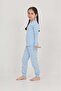 Girl's Butterfly Printed Pajama Set - 4