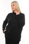 Plus Size Half Turtleneck Corded Fabric Long Sleeve Women's Blouse - 2