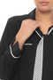Plus Size (50-56) Shirt Collar Decorative Pocket Tie Detail Long Sleeve Women's Blouse - 4