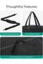 31L Quilted Travel Duffle Gym Bag for Women with Toiletry Pouch, Water-Resistant, Black - 6