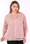 Plus Size Lace Three Quarter Sleeve Buttoned Stylish Evening Dress Women's Blouse