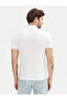 Men's Regular Fit Logo Printed Short Sleeve Cotton White Polo Neck T-Shirt - 3