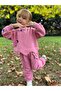 Flower Printed Crop Model Girl's Top and Bottom Set - 5