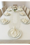 Butterfly 12 Person 26 Piece French Lace Dowry Dinner Tablecloth Set Runner Set