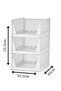 Set of 3 White Multi-Purpose Sliding Shelves for Clothing and Home Accessory Organization - 4