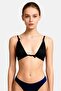 Women Solid Padded Bikini Top, Black