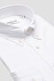 Bb Club Mike Oxford Cotton Regular Fit White Button-Down Collar Men's Plain Shirt