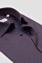 Bb Club Oscar Poplin Cotton Slim Fit Navy Blue Classic Collar Men's Printed Shirt - 3