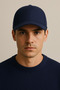 Men's Navy Blue Adjustable Classic and Sporty Look Velvet Black Hat - 4