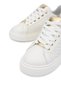 Women's Faux Leather White Sneakers & Sports Shoes - 3
