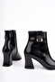 Dnz-205 Thick Heel Buckle Detailed Boots - 2