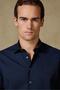 Piero Gabardin Cotton Comfort Fit Navy Blue Classic Collar Men's Plain Shirt - 4