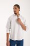 Bb Club Rio Oxford Cotton Oversized Fit White Classic Collar Men's Striped Shirt - 2