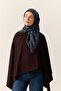 Viscose Blended Velora Scarf Petrol Green-Petro Blue Patterned Fine Textured Flowy 90X90 - 5