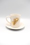 Gold Grape Detailed Porcelain Cup Set - for 2 Person