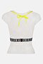 Women Brand Logo Padded Triangle Bikini Top, Lime Green - 3
