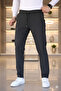 Smoked Elastic Waist Lace-Up Jogger Pants