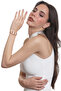 Women's Pearl Detailed Four Strand Handmade Design Bracelet - 6