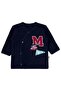 M Embroidered 3-Piece Bodysuit Sets - Navy Blue - 3