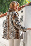 Italian Beige-Leopard K Hooded Long Sleeve Pocket Thick Double-Sided Wearable Suede Woven Coat 85 77 - 6
