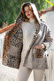 Italian Beige-Leopard K Hooded Long Sleeve Pocket Thick Double-Sided Wearable Suede Woven Coat 85 77 - 7