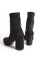 Women's Thick Heeled Pointed Toe Stretch Scuba Casual Boots Liva - 3