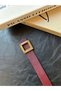 Patterned Square Gold Buckle Women's Belt Waist Belt Coat Belt Dress Belt Pants Belt - 3