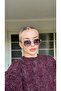 Round Gold Framed Metal Black Gradient Glasses Uv400 Protected Stylish Glass Sun
