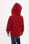 Claret Red Boy's Relax Fit Hooded Pocket Printed Sweatshirt - 2 Thread - 3
