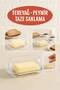 Transparent Plastic Butter Dish Cheese Storage Container 18.5X13X6.5 cm – Leakproof & Hygienic with Lid