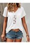 Heart Road Printed Women's Oversize V-Neck T-Shirt
