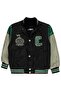 Cl Embroidered Emblem College Jacket for Ages 10-13 - Black - 3